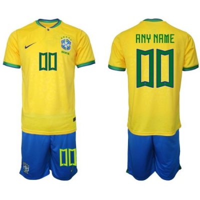 Men FIFA 2022 Brazil Soccer Jersey Customized 010