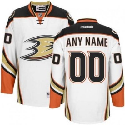 Men Women Youth Toddler NHL White Jersey - Customized Reebok Anaheim Ducks Third