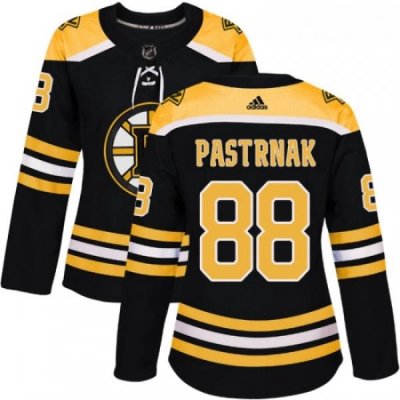 Womens Adidas Boston Bruins 88 David Pastrnak Authentic Black Home NHL Jersey