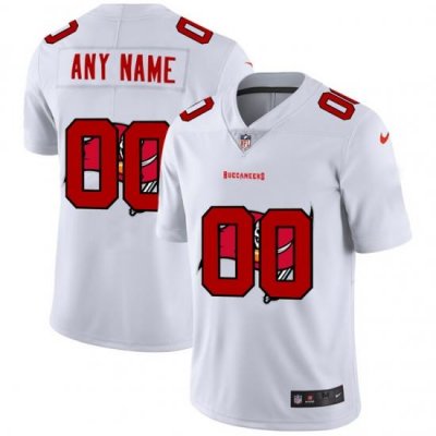 Men Women Youth Toddler Tampa Bay Buccaneers Custom White Men Nike Team Logo Dual Overlap Limited NFL Jersey