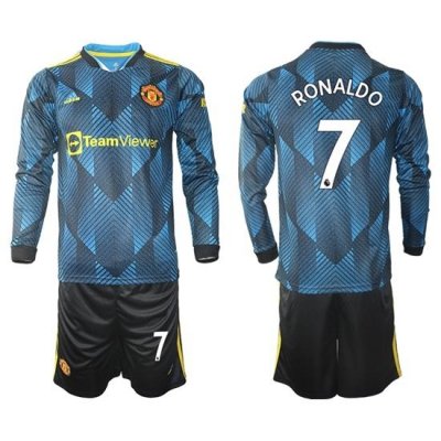 Men Manchester United Long Sleeve Soccer Jerseys 555