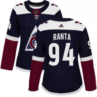 Womens Adidas Colorado Avalanche 94 Sampo Ranta Authentic Navy Blue Alternate NHL Jersey