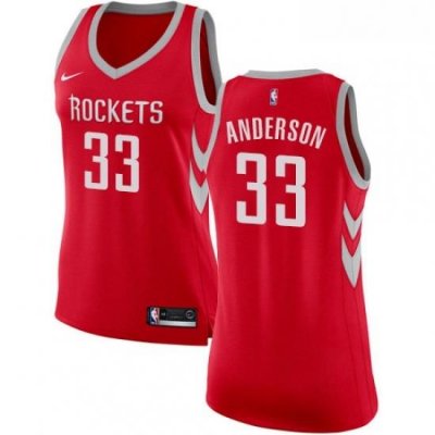 Womens Nike Houston Rockets 33 Ryan Anderson Swingman Red Road NBA Jersey Icon Edition