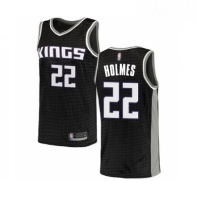 Youth Sacramento Kings 22 Richaun Holmes Swingman Black Basketball Jersey Statement Edition