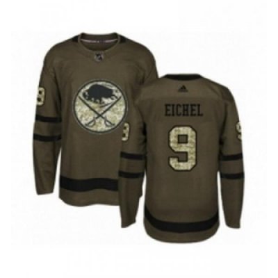 Youth Adidas Buffalo Sabres 9 Jack Eichel Premier Green Salute to Service NHL Jersey