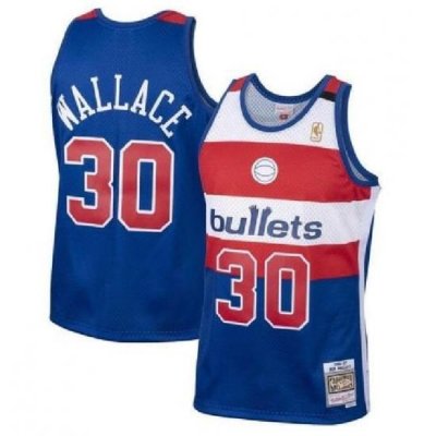 Mitchell Ness Royal Ben Wallace Royal Washington Bullets 1996 97 Hardwood Classics Swingman Jersey