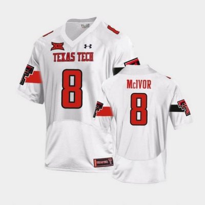 Men Texas Tech Red Raiders Maverick Mcivor Replica White Football Team Jersey