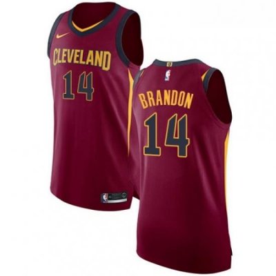 Womens Nike Cleveland Cavaliers 14 Terrell Brandon Authentic Maroon Road NBA Jersey Icon Edition