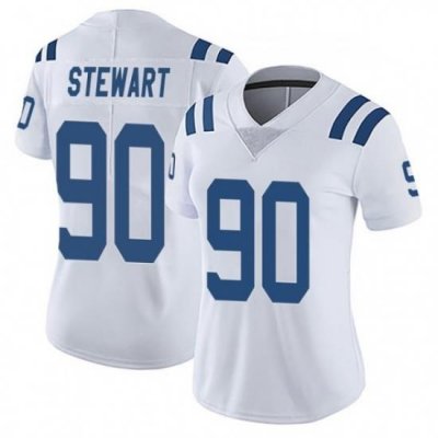 Women Indianapolis Colts Grover Stewart 90 White Vapor NFL Limited Jersey