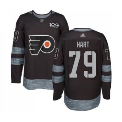 Youth Philadelphia Flyers #79 Carter Hart Authentic Black 1917-2017 100th Anniversary Hockey Jersey