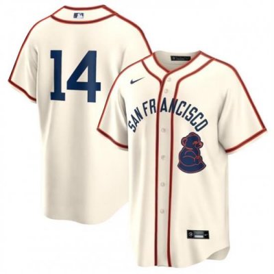 Men San Francisco Giants 14 Patrick Bailey Cream 2024 Rickwood Classic Stitched Baseball Jersey