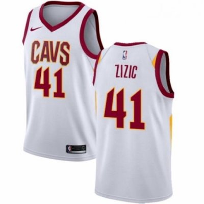 Womens Nike Cleveland Cavaliers 41 Ante Zizic Authentic White NBA Jersey Association Edition