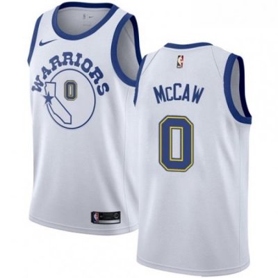 Womens Nike Golden State Warriors 0 Patrick McCaw Authentic White Hardwood Classics NBA Jersey