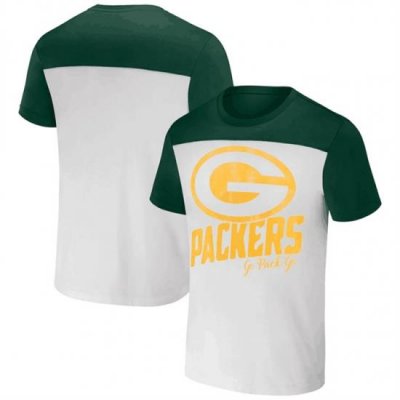 Men Green Bay Packers Cream Green X Darius Rucker Collection Colorblocked T Shirt