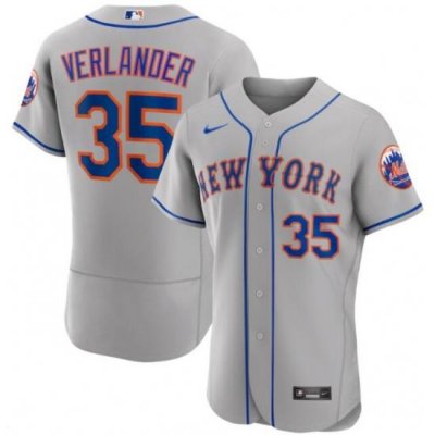 Youth New York Mets Justin Verlander  #35 Gray Cool Base Stitched MLB jersey