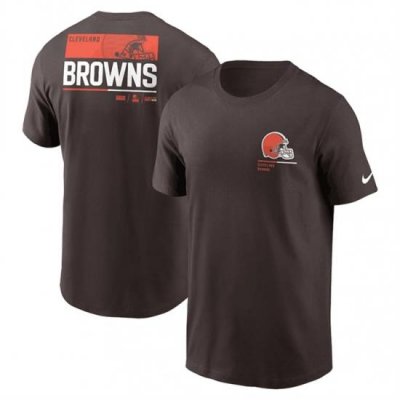 Men Cleveland Browns Brown Team Incline T Shirt