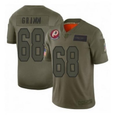 Womens Washington Redskins 68 Russ Grimm Limited Camo 2019 Salute to Service Football Jersey