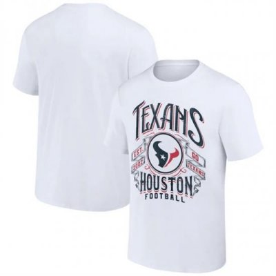 Men Houston Texans White X Darius Rucker Collection Vintage Football T Shirt