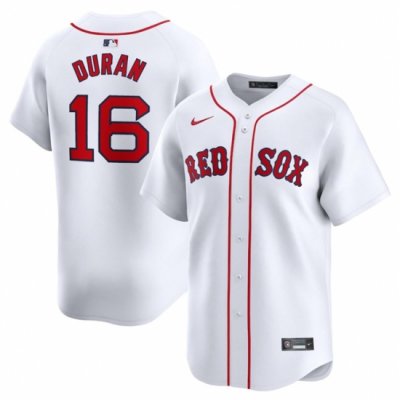 Men Boston Red Sox 16 Jarren Duran White 2024 Home Limited Stitched Baseball Jersey