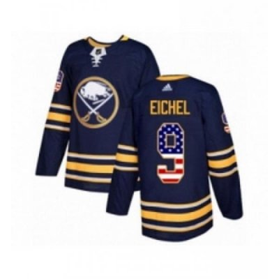 Youth Adidas Buffalo Sabres 9 Jack Eichel Authentic Navy Blue USA Flag Fashion NHL Jersey