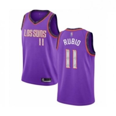 Youth Phoenix Suns 11 Ricky Rubio Swingman Purple Basketball Jersey 2018 19 City Edition