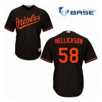 Youth Majestic Baltimore Orioles 58 Jeremy Hellickson Replica Black Alternate Cool Base MLB Jersey