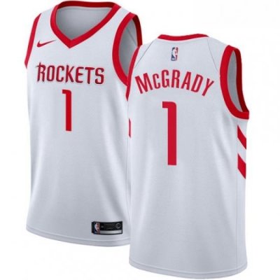 Womens Nike Houston Rockets 1 Tracy McGrady Swingman White Home NBA Jersey Association Edition