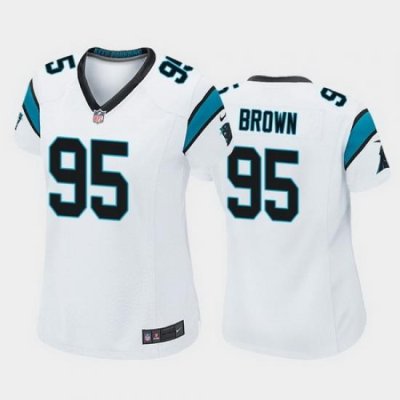 women derrick brown carolina panthers white game jersey