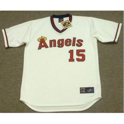 Men Los Angeles Tim Salmon #15 Stitched Baseball Jersey White