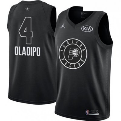 Youth Nike Jordan Indiana Pacers 4 Victor Oladipo Swingman Black 2018 All Star Game NBA Jersey