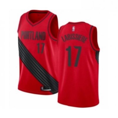 Youth Portland Trail Blazers 17 Skal Labissiere Swingman Red Basketball Jersey Statement Edition