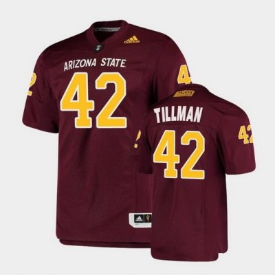 Men Arizona State Sun Devils Pat Tillman College Football Maroon Premier Jersey