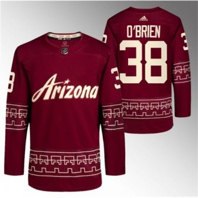 Men Arizona Coyotes 38 Liam O 27Brien Garnet Alternate Pro Jersey