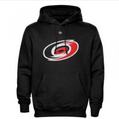 Men Carolina Hurricanes Old Time Hockey Big Logo with Crest Pullover Hoodie Black