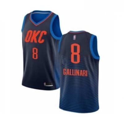 Youth Oklahoma City Thunder 8 Danilo Gallinari Swingman Navy Blue Basketball Jersey Statement Edition