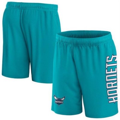 Men Charlotte Hornets Teal Post Up Mesh Shorts