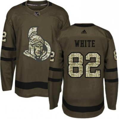 Youth Adidas Ottawa Senators 82 Colin White Authentic Green Salute to Service NHL Jersey