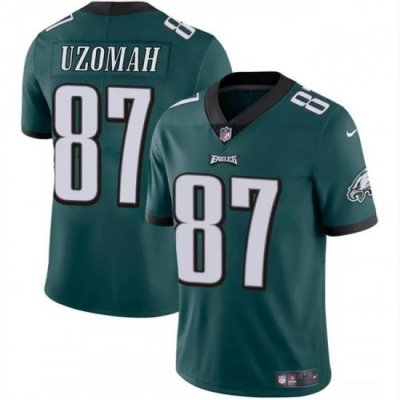 Youth Philadelphia Eagles 87 C J  Uzomah Green Vapor Untouchable Limited Stitched Football Jersey