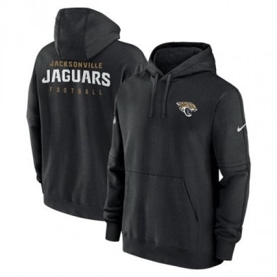 Men Jacksonville Jaguars Black Sideline Club Fleece Pullover Hoodie