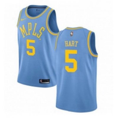 Womens Nike Los Angeles Lakers 5 Josh Hart Swingman Blue Hardwood Classics NBA Jersey