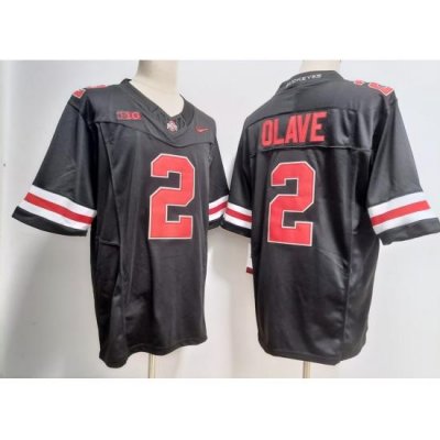 Men Women Youth Ohio State Buckeyes #2 Chris Olave Scarlet Black 2023 F U S E Stitched Jersey