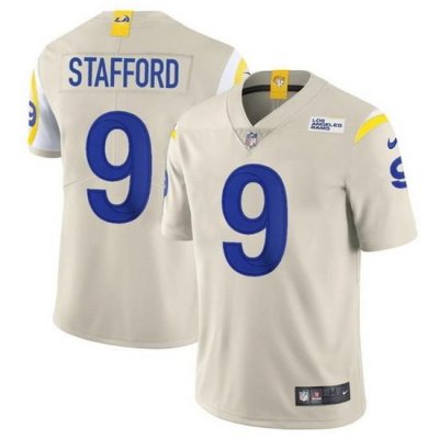 Youth Los Angeles Rams 9 Matthew Stafford Bone Vapor Untouchable Limited Stitched Jersey