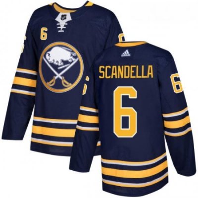 Youth Adidas Buffalo Sabres 6 Marco Scandella Authentic Navy Blue Home NHL Jersey