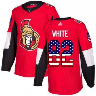 Youth Adidas Ottawa Senators 82 Colin White Authentic Red USA Flag Fashion NHL Jersey