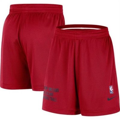 Men New Orleans Pelicans Red Warm Up Performance Practice Shorts