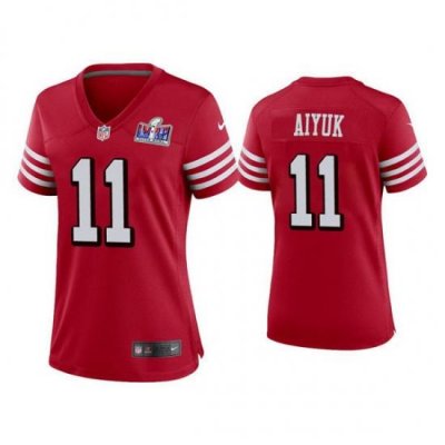 Women 49ers 11 Brandon Aiyuk Red 2023 F U S E  Vapor Untouchable Limited Stitched Football 2024 Super Bowl LVIII Jersey