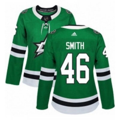 Womens Adidas Dallas Stars 46 Gemel Smith Premier Green Home NHL Jersey