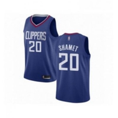 Womens Los Angeles Clippers 20 Landry Shamet Swingman Blue Basketball Jersey Icon Edition