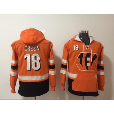 NFL Men Cincinnati Bengals 18 A J Green Stitched Hoodie