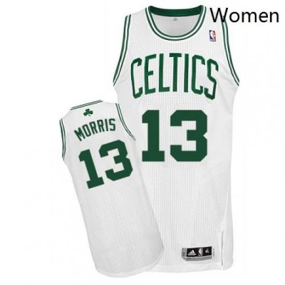 Womens Adidas Boston Celtics 13 Marcus Morris Authentic White Home NBA Jersey